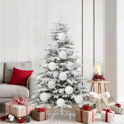 Ensemble de Boules de Noël 9 pcs Blanc XL