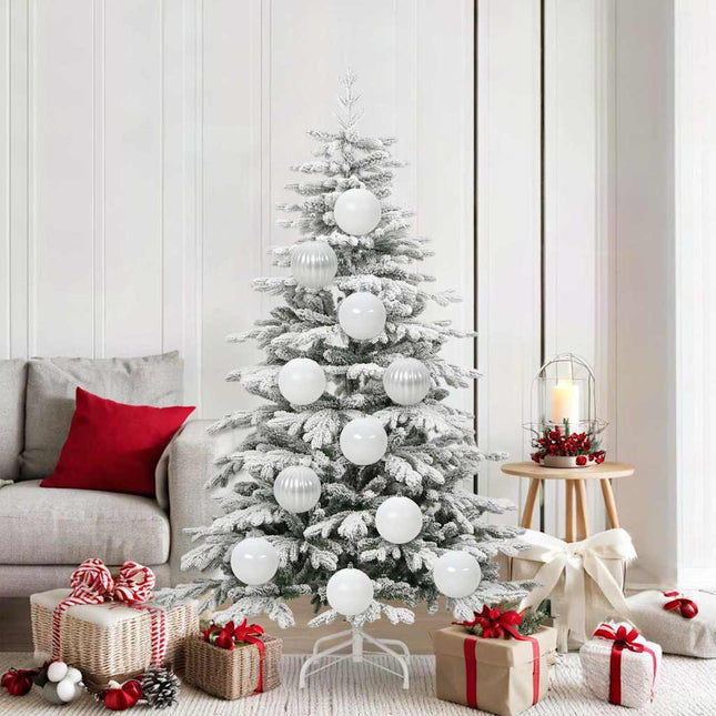 Ensemble de Boules de Noël 9 pcs Blanc XL