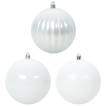 Ensemble de Boules de Noël 3 pcs Blanc XXL