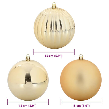 Ensemble de Boules de Noël 9 pcs Doré XL