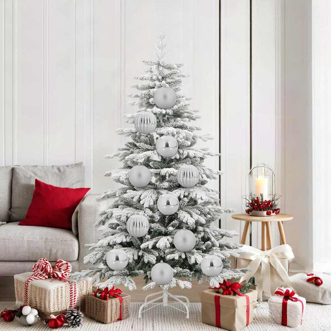 Ensemble de Boules de Noël 9 pcs Argent XL