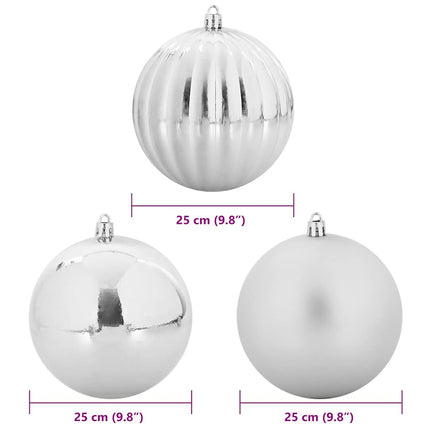 Ensemble de Boules de Noël Autre 3 pcs Argent Ø 25 cm XXL
