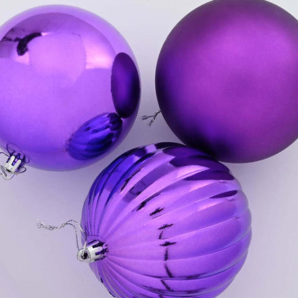Ensemble de Boules de Noël 3 pcs Lilas XXL