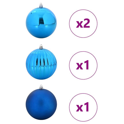 Ensemble de Boules de Noël 4 pcs Bleu XXL