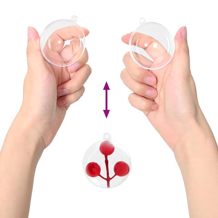 Ensemble de Boules de Noël 50 pcs Transparent Ø 5 cm