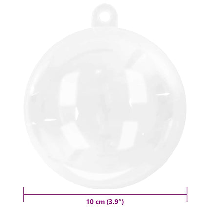 Ensemble de Boules de Noël 25 pcs Transparent Ø 10 cm