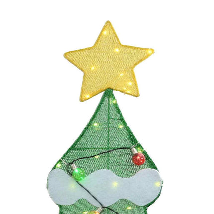 Sapin de Noël lumineux avec 3 boîtes-cadeaux 2D blanc chaud