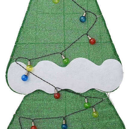 Sapin de Noël lumineux avec 3 boîtes-cadeaux 2D blanc chaud