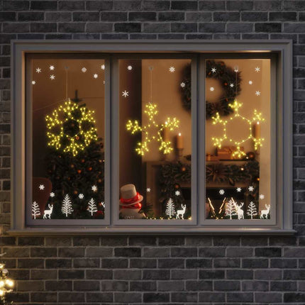 Flocon de Noël avec 252 LED Blanc chaud 45 x 38 cm PVC