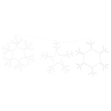 Flocon de Noël avec 252 LED Blanc chaud 45 x 38 cm PVC