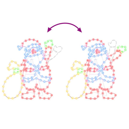 Lumière du Père Noël Multicolore 58.5 x 60 x 1.3 cm Fer
