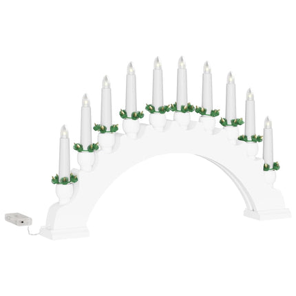 Arche de Bougies de Noël avec 10 Bougies LED 3 pcs Blanc