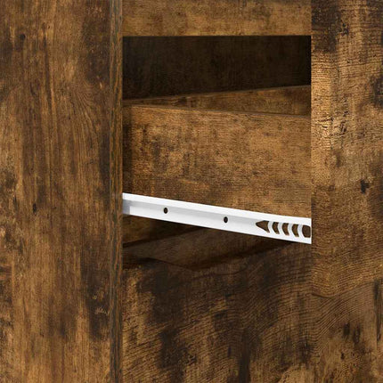 Armoires de rangement 2 pcs Chêne fumé 60 x 48 x 105 cm