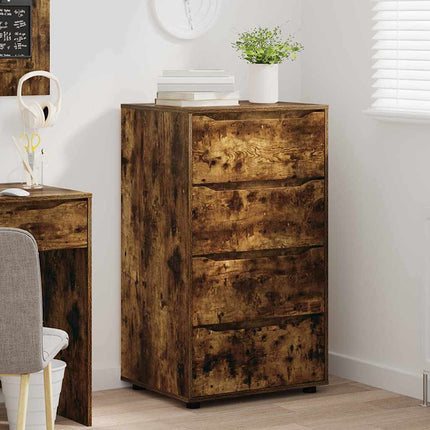 Armoires de rangement 2 pcs Chêne fumé 60 x 48 x 105 cm