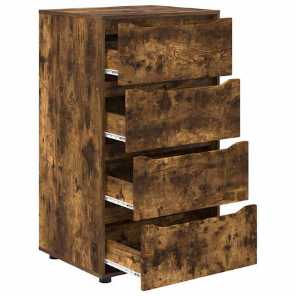 Armoires de rangement 2 pcs Chêne fumé 60 x 48 x 105 cm