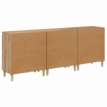 Buffets 3 pcs Chêne artisanal 60 x 35 x 70 cm Bois d'ingénierie