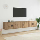 Ensemble de meuble TV mural Montage mural 3 pcs Chêne artisanal