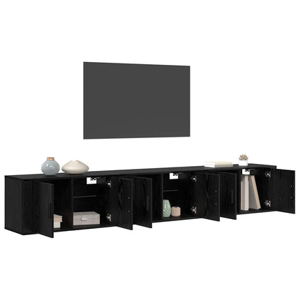 Ensemble de meuble TV mural 3 pcs Chêne noir 80 x 34,5 x 40 cm