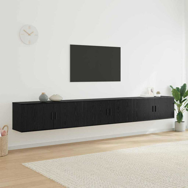 Ensemble de meuble TV mural 3 pcs Chêne noir 100 x 34,5 x 40 cm