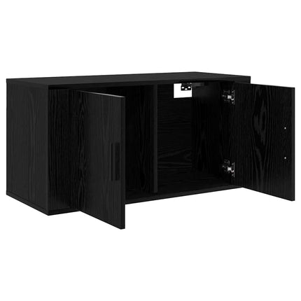 Ensemble de meuble TV mural 2 pcs Chêne noir 80 x 34,5 x 40 cm