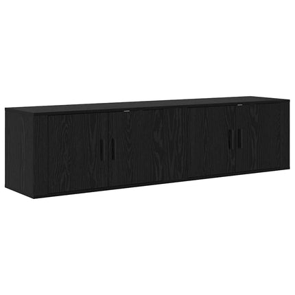 Ensemble de meuble TV mural 2 pcs Chêne noir 80 x 34,5 x 40 cm