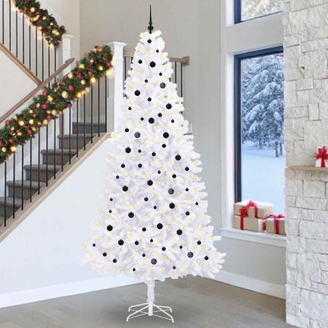 Sapin de Noël artificiel avec 300 LED Blanc 300 cm PVC et Acier