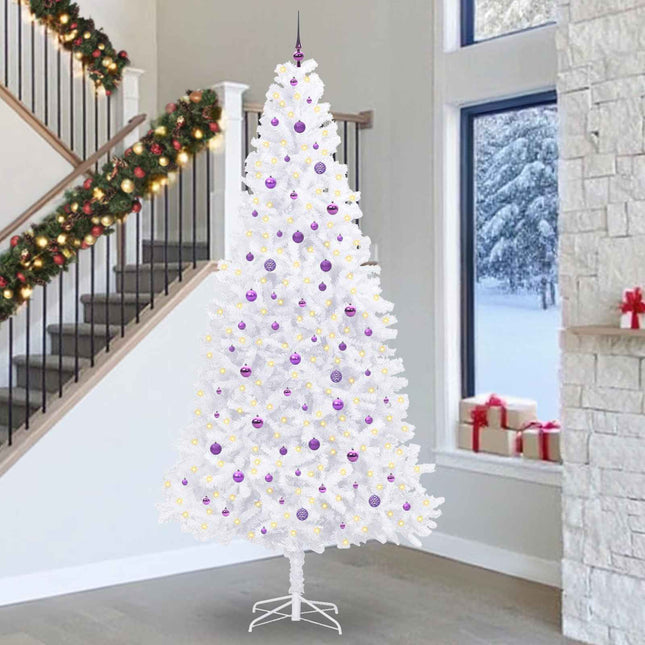 Sapin de Noël artificiel avec 300 LED Blanc 300 cm PVC et Acier