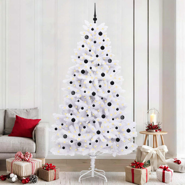 Sapin de Noël Artificiel à Branches Articulées Blanc 240 cm