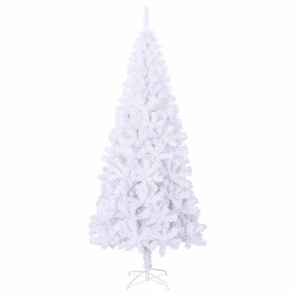 Sapin de Noël artificiel avec 300 LED Blanc 180 cm PVC et Acier