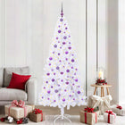 Sapin de Noël artificiel avec 300 LED Blanc 210 cm PVC et Acier