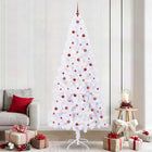 Sapin de Noël artificiel avec 300 LED Blanc 240 cm PVC et Acier