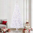 Sapin de Noël artificiel avec 300 LED Blanc 240 cm PVC et Acier