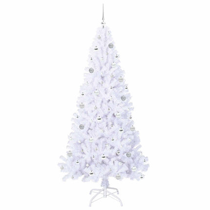 Sapin de Noël artificiel avec 300 LED Blanc 210 cm PVC et Acier