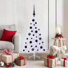 Sapin de Noël artificiel avec 150 LED Blanc 120 cm PVC et Acier