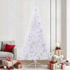 Sapin de Noël artificiel avec 300 LED Blanc 240 cm PVC et Acier