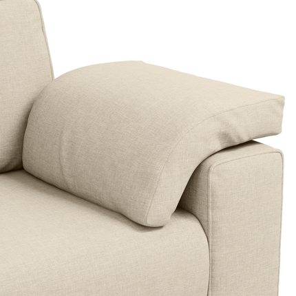 Canapé 2 pcs Beige Lin