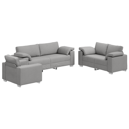 Ensemble de Canapés 3 pcs Gris 219 x 77 x 82 cm tissu