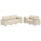 Canapé 2 pcs Beige Lin
