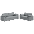 Ensemble de Canapés 2 pcs Gris clair 219 x 77 x 82 cm tissu
