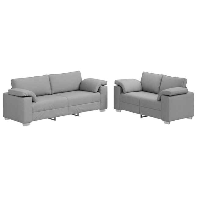 Ensemble de Canapés 2 pcs Gris nuage 219 x 77 x 82 cm tissu